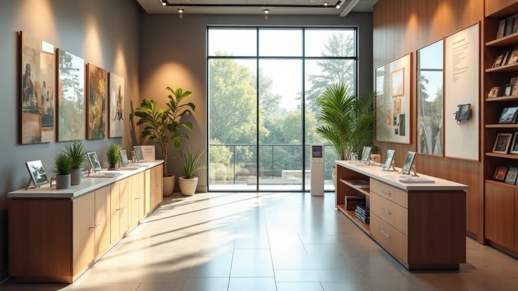 TintPro showroom with window film samples on display