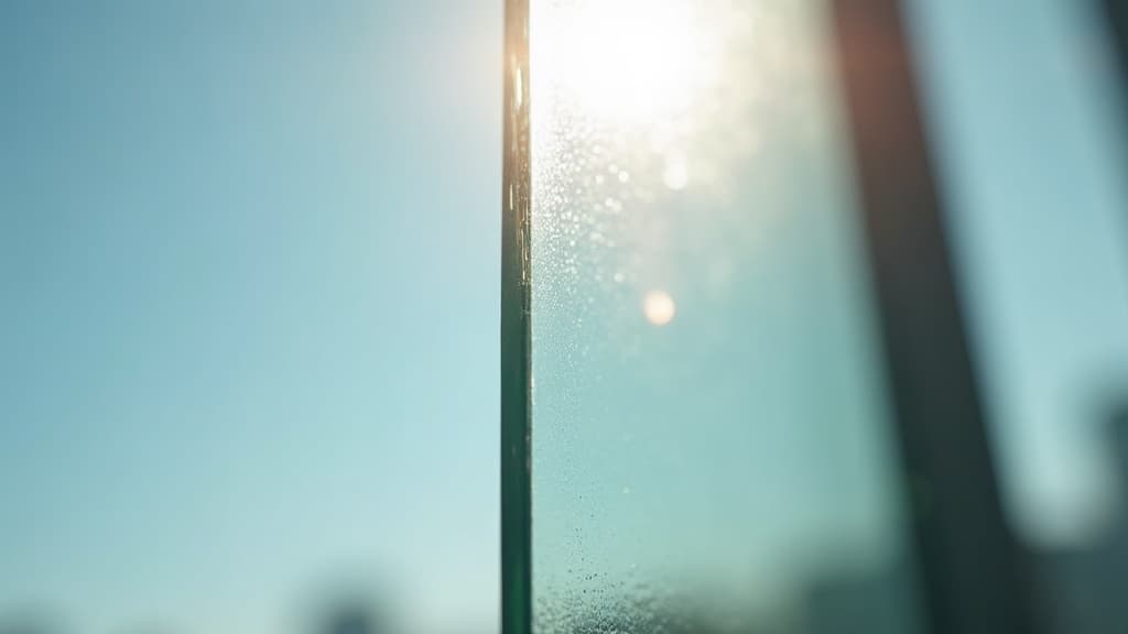 Close-up of a perfectly installed window film edge